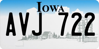 IA license plate AVJ722