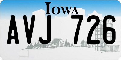 IA license plate AVJ726