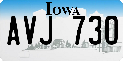 IA license plate AVJ730