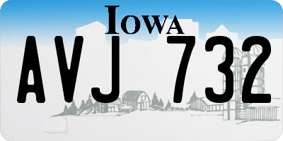 IA license plate AVJ732