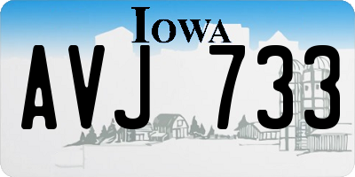 IA license plate AVJ733