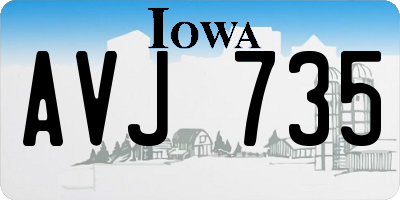 IA license plate AVJ735