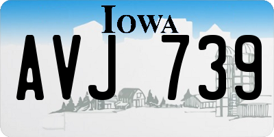 IA license plate AVJ739