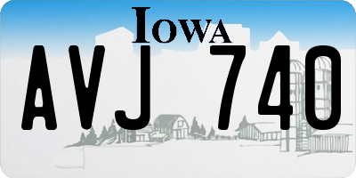 IA license plate AVJ740