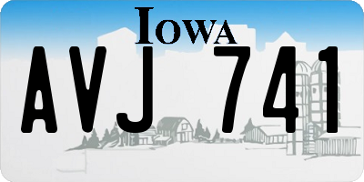 IA license plate AVJ741