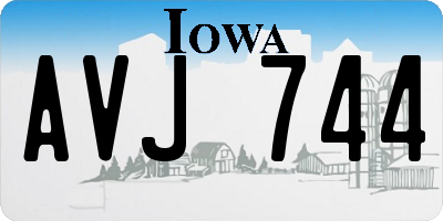 IA license plate AVJ744