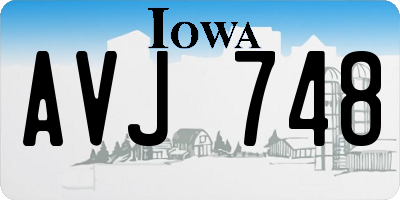 IA license plate AVJ748