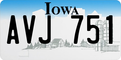IA license plate AVJ751