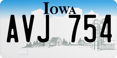 IA license plate AVJ754