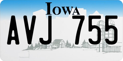 IA license plate AVJ755