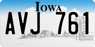 IA license plate AVJ761