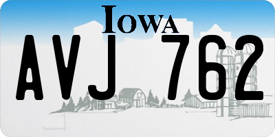 IA license plate AVJ762
