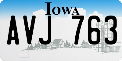 IA license plate AVJ763