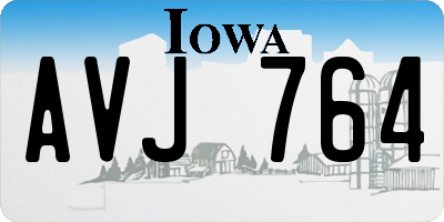 IA license plate AVJ764
