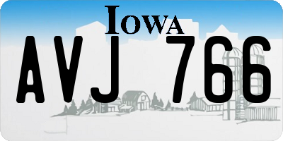 IA license plate AVJ766