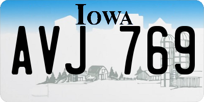 IA license plate AVJ769