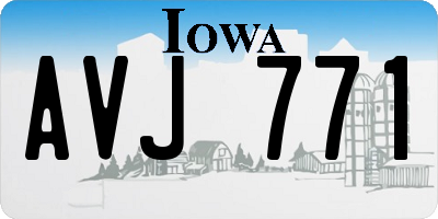 IA license plate AVJ771