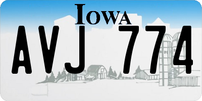 IA license plate AVJ774