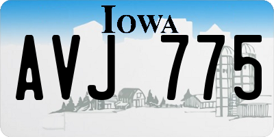 IA license plate AVJ775