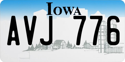 IA license plate AVJ776
