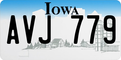 IA license plate AVJ779