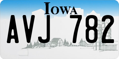 IA license plate AVJ782
