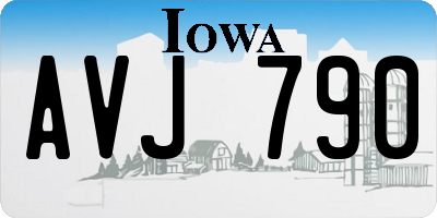 IA license plate AVJ790