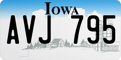 IA license plate AVJ795