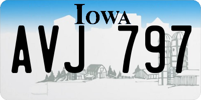 IA license plate AVJ797