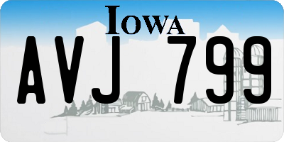 IA license plate AVJ799