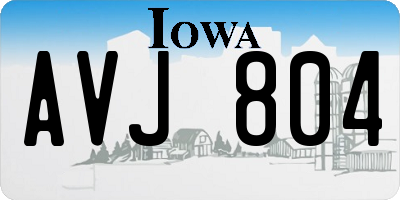 IA license plate AVJ804