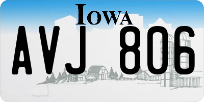IA license plate AVJ806