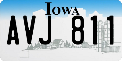 IA license plate AVJ811