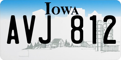 IA license plate AVJ812