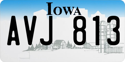 IA license plate AVJ813