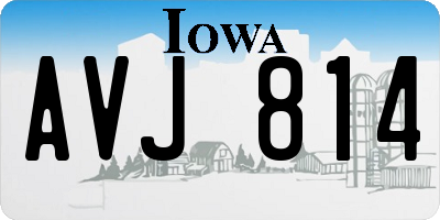 IA license plate AVJ814