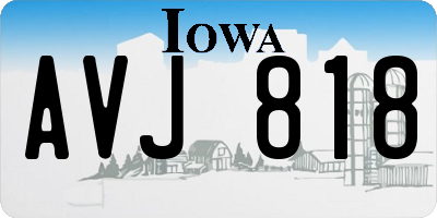 IA license plate AVJ818