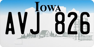 IA license plate AVJ826
