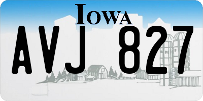 IA license plate AVJ827