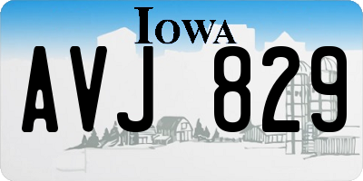 IA license plate AVJ829