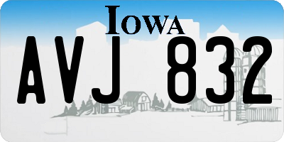 IA license plate AVJ832