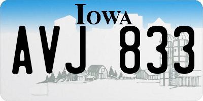 IA license plate AVJ833