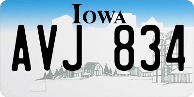 IA license plate AVJ834