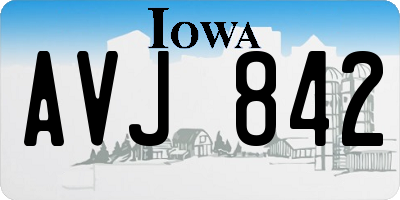 IA license plate AVJ842