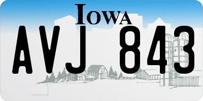 IA license plate AVJ843