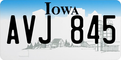 IA license plate AVJ845