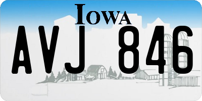 IA license plate AVJ846