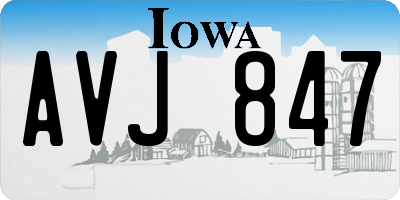 IA license plate AVJ847