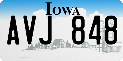IA license plate AVJ848