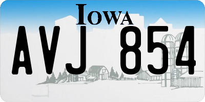 IA license plate AVJ854